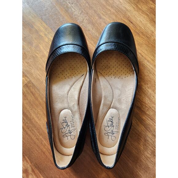 LifeStride Soft System Flats Womens 6M Black Comfort Work Shoes - Picture 5 of 7